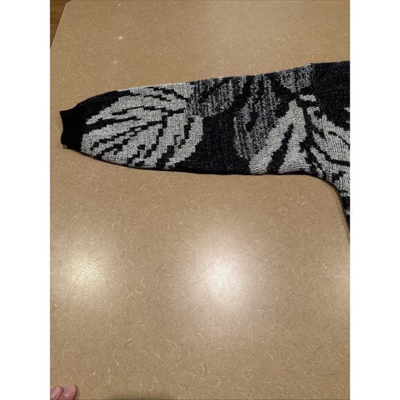 Vintage Penrose Sweater Womens Large Black Silver Grandma 80s Indie Sleaze Cozy - Picture 4 of 8